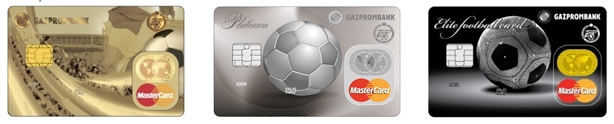 Совместная международная банковская карта MasterCard Gold, Platinum или Elite Football